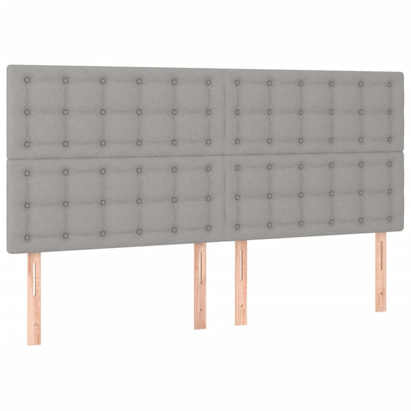 vidaXL Bed Frame without Mattress Light Gray 160x200 cm Fabric
