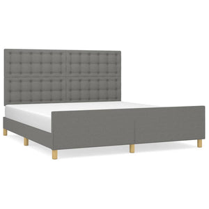 vidaXL Bed Frame without Mattress Dark Grey 160x200 cm Fabric