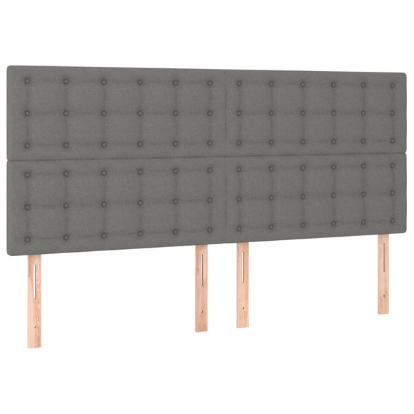 vidaXL Bed Frame without Mattress Dark Grey 160x200 cm Fabric