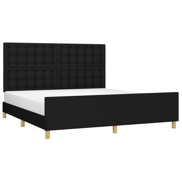 vidaXL Bed Frame without Mattress Black 160x200 cm Fabric