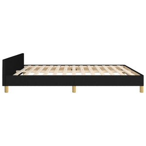 vidaXL Bed Frame without Mattress Black 160x200 cm Fabric