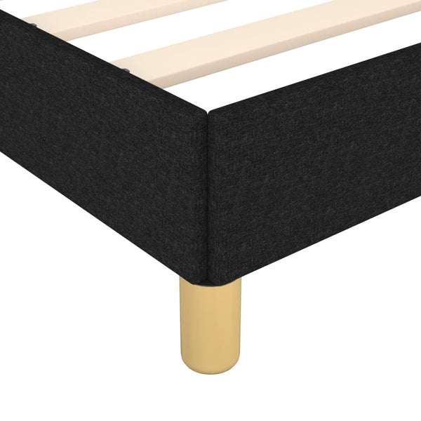 vidaXL Bed Frame without Mattress Black 160x200 cm Fabric