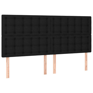 vidaXL Bed Frame without Mattress Black 160x200 cm Fabric