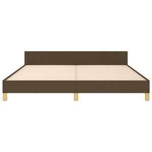 vidaXL Bed Frame without Mattress Dark Brown 160x200 cm Fabric