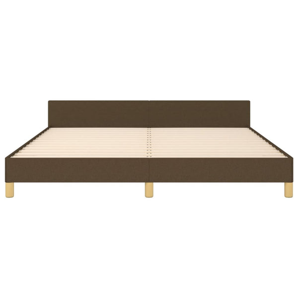 vidaXL Bed Frame without Mattress Dark Brown 160x200 cm Fabric