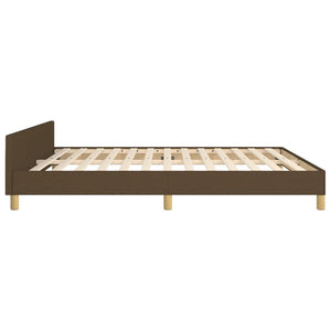 vidaXL Bed Frame without Mattress Dark Brown 160x200 cm Fabric
