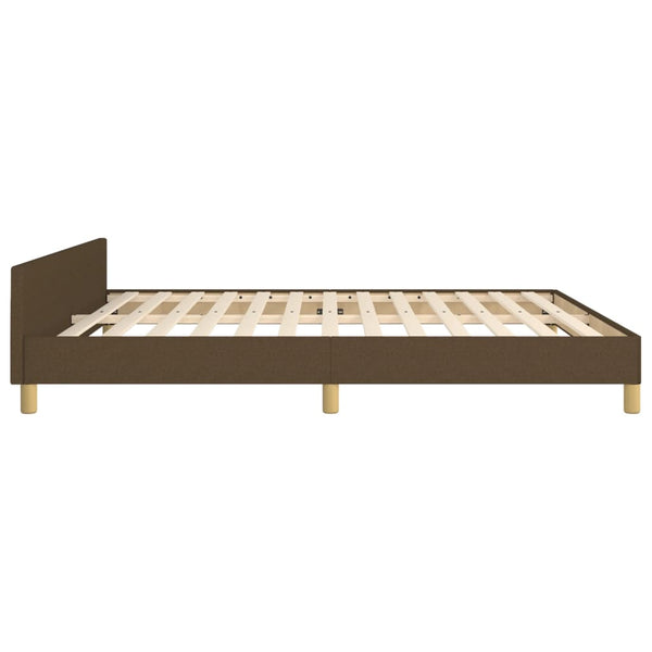vidaXL Bed Frame without Mattress Dark Brown 160x200 cm Fabric