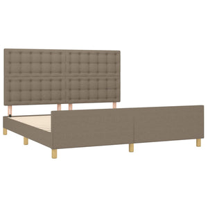 vidaXL Bed Frame without Mattress Taupe 160x200 cm Fabric