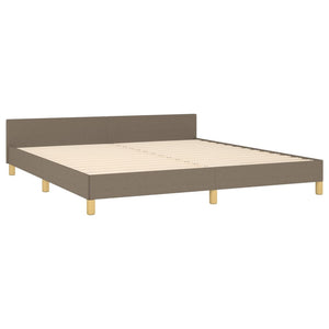 vidaXL Bed Frame without Mattress Taupe 160x200 cm Fabric