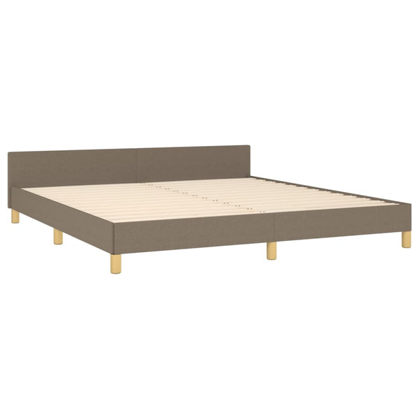 vidaXL Bed Frame without Mattress Taupe 160x200 cm Fabric