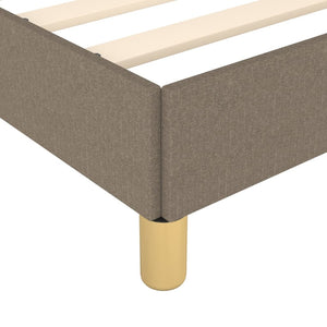 vidaXL Bed Frame without Mattress Taupe 160x200 cm Fabric