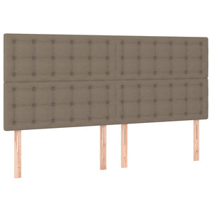 vidaXL Bed Frame without Mattress Taupe 160x200 cm Fabric