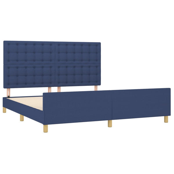vidaXL Bed Frame without Mattress Blue 160x200 cm Fabric