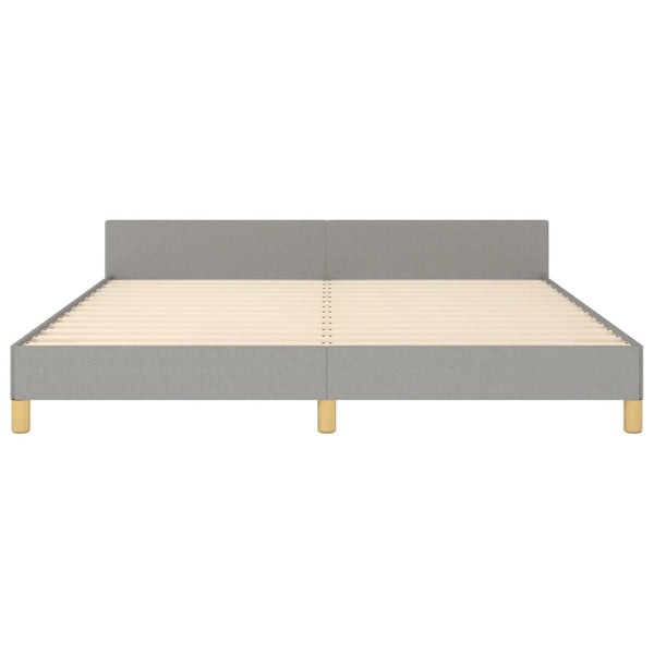 vidaXL Bed Frame with Headboard Light Gray 180x200 cm Fabric