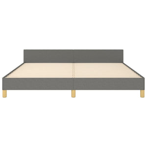 vidaXL Bed Frame with Headboard Dark Grey 180x200 cm Fabric