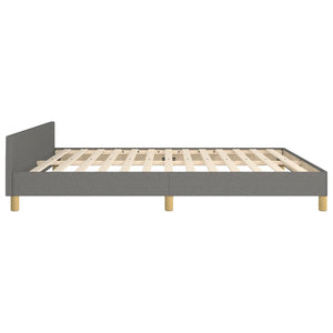 vidaXL Bed Frame with Headboard Dark Grey 180x200 cm Fabric