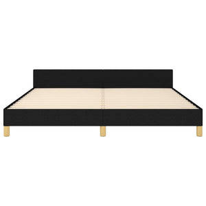 vidaXL Bed Frame with Headboard Black 180x200 cm Fabric