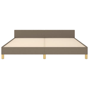 vidaXL Bed Frame with Headboard Taupe 180x200 cm Fabric