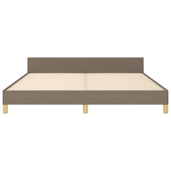 vidaXL Bed Frame with Headboard Taupe 180x200 cm Fabric