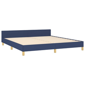 vidaXL Bed Frame with Headboard Blue 180x200 cm Fabric