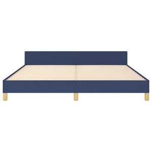 vidaXL Bed Frame with Headboard Blue 180x200 cm Fabric
