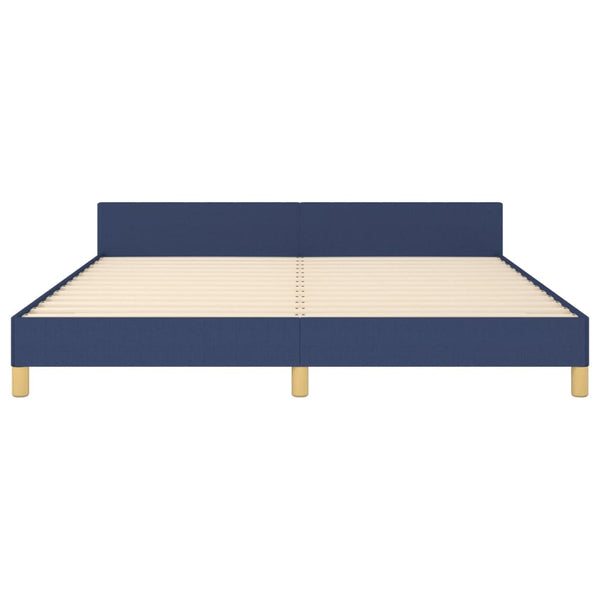 vidaXL Bed Frame with Headboard Blue 180x200 cm Fabric