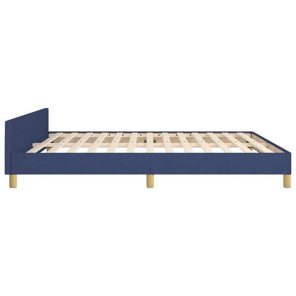 vidaXL Bed Frame with Headboard Blue 180x200 cm Fabric