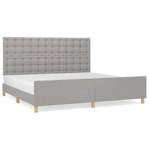 vidaXL Bed Frame without Mattress Light Gray 200x200 cm Fabric