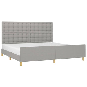 vidaXL Bed Frame without Mattress Light Gray 200x200 cm Fabric