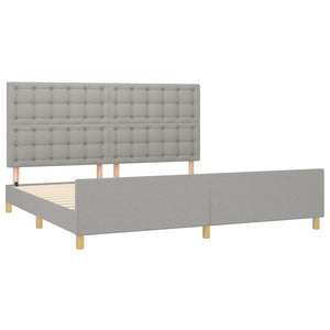 vidaXL Bed Frame without Mattress Light Gray 200x200 cm Fabric