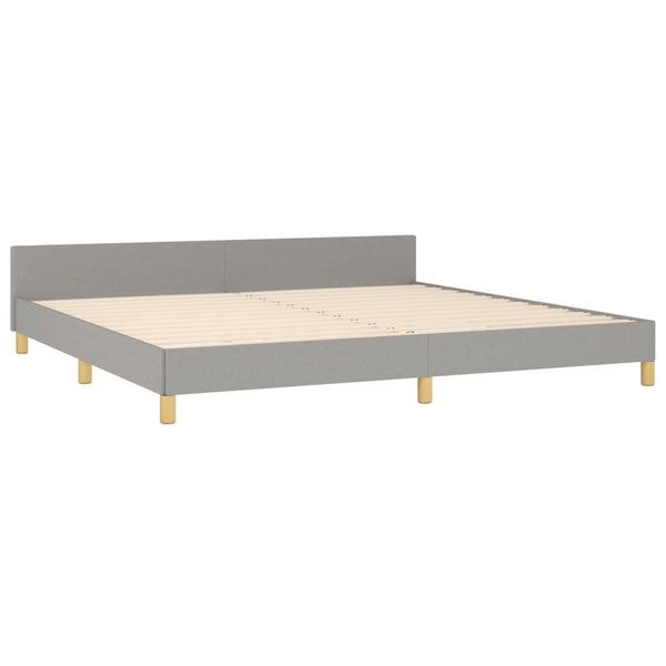 vidaXL Bed Frame without Mattress Light Gray 200x200 cm Fabric