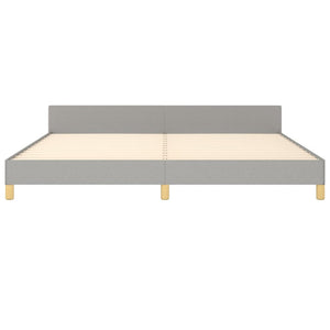 vidaXL Bed Frame without Mattress Light Gray 200x200 cm Fabric