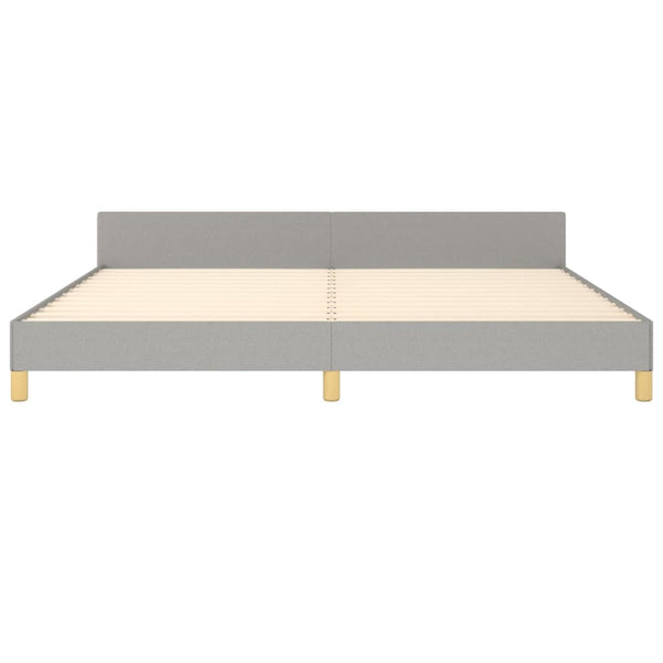 vidaXL Bed Frame without Mattress Light Gray 200x200 cm Fabric