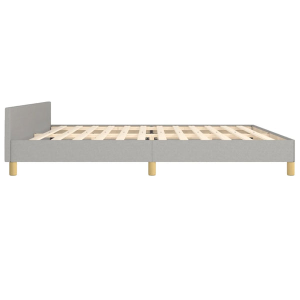 vidaXL Bed Frame without Mattress Light Gray 200x200 cm Fabric