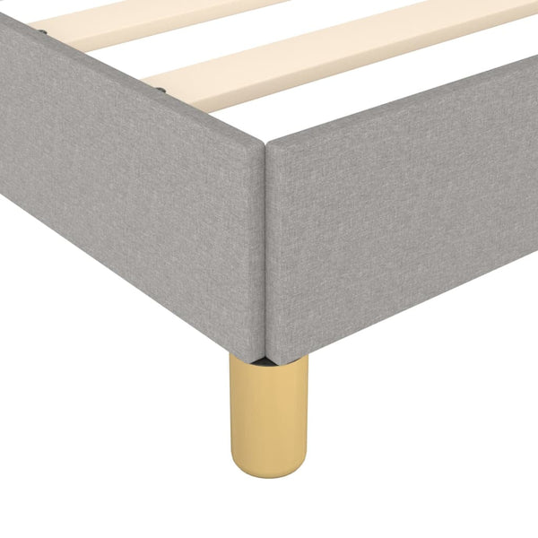vidaXL Bed Frame without Mattress Light Gray 200x200 cm Fabric