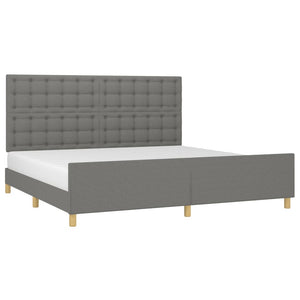 vidaXL Bed Frame without Mattress Dark Gray 200x200 cm Fabric