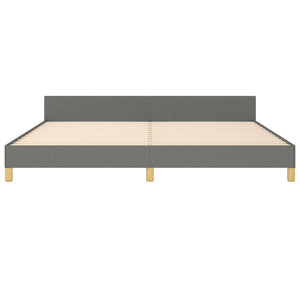 vidaXL Bed Frame without Mattress Dark Gray 200x200 cm Fabric
