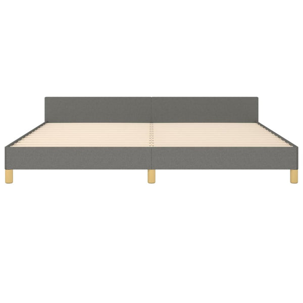 vidaXL Bed Frame without Mattress Dark Gray 200x200 cm Fabric