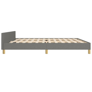 vidaXL Bed Frame without Mattress Dark Gray 200x200 cm Fabric