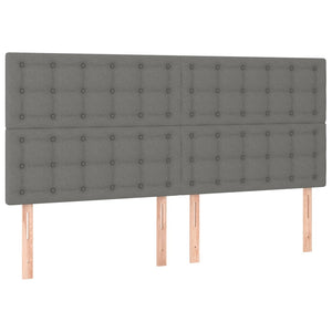vidaXL Bed Frame without Mattress Dark Gray 200x200 cm Fabric