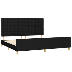vidaXL Bed Frame without Mattress Black 200x200 cm Fabric