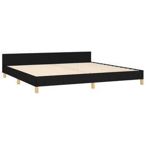 vidaXL Bed Frame without Mattress Black 200x200 cm Fabric