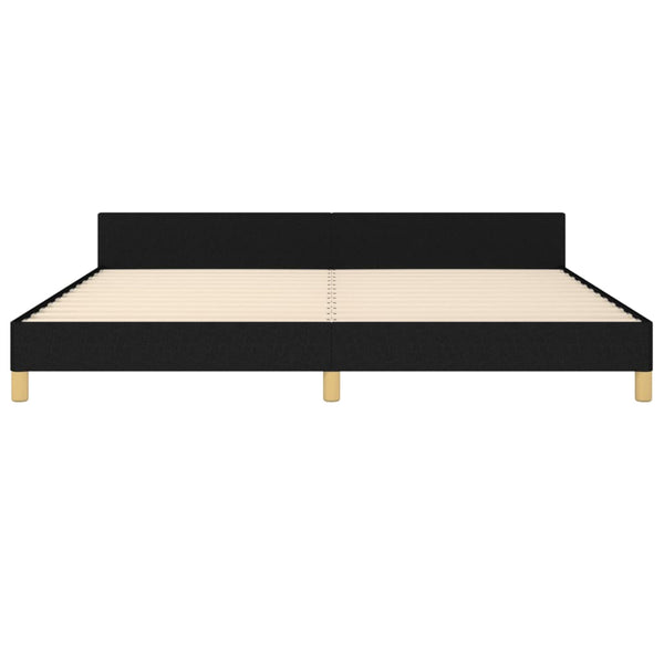 vidaXL Bed Frame without Mattress Black 200x200 cm Fabric