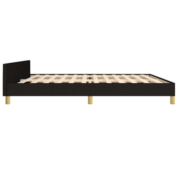 vidaXL Bed Frame without Mattress Black 200x200 cm Fabric