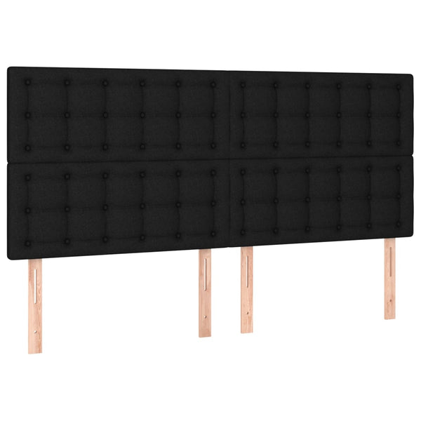 vidaXL Bed Frame without Mattress Black 200x200 cm Fabric