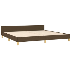 vidaXL Bed Frame without Mattress Dark Brown 200x200 cm Fabric