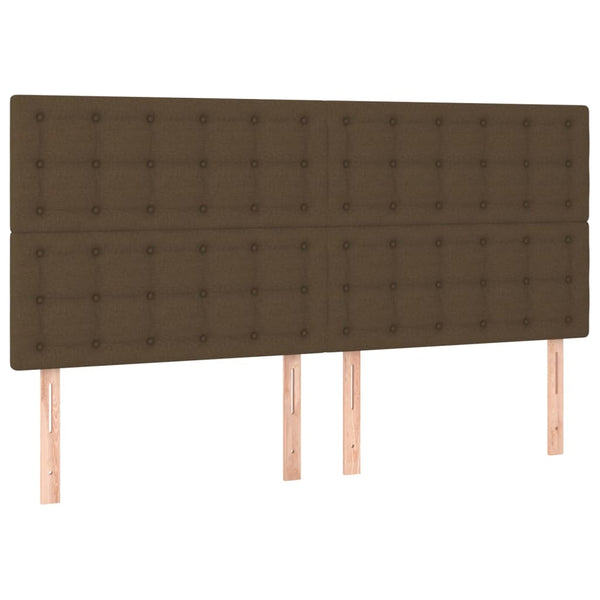 vidaXL Bed Frame without Mattress Dark Brown 200x200 cm Fabric
