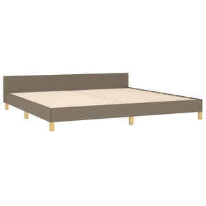 vidaXL Bed Frame without Mattress Taupe 200x200 cm Fabric