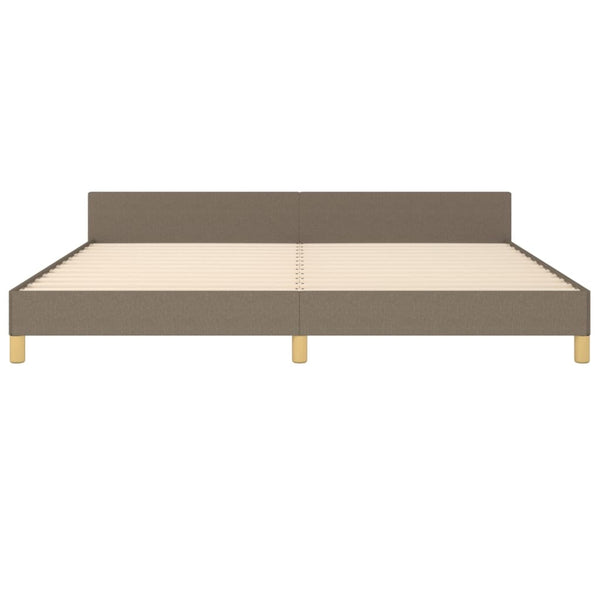 vidaXL Bed Frame without Mattress Taupe 200x200 cm Fabric