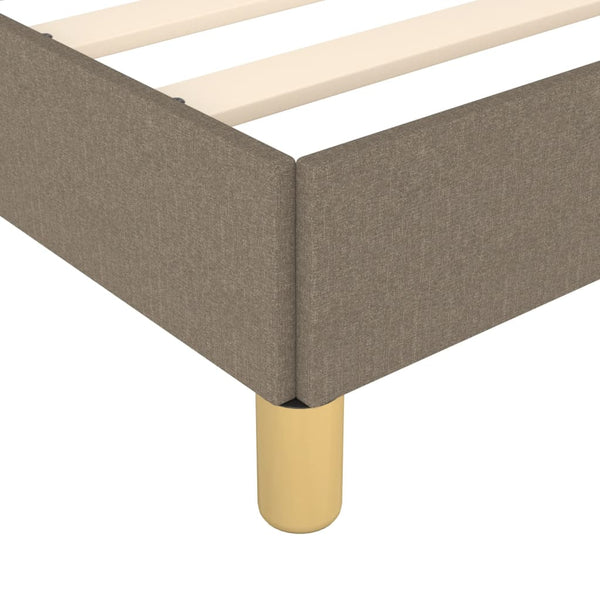 vidaXL Bed Frame without Mattress Taupe 200x200 cm Fabric